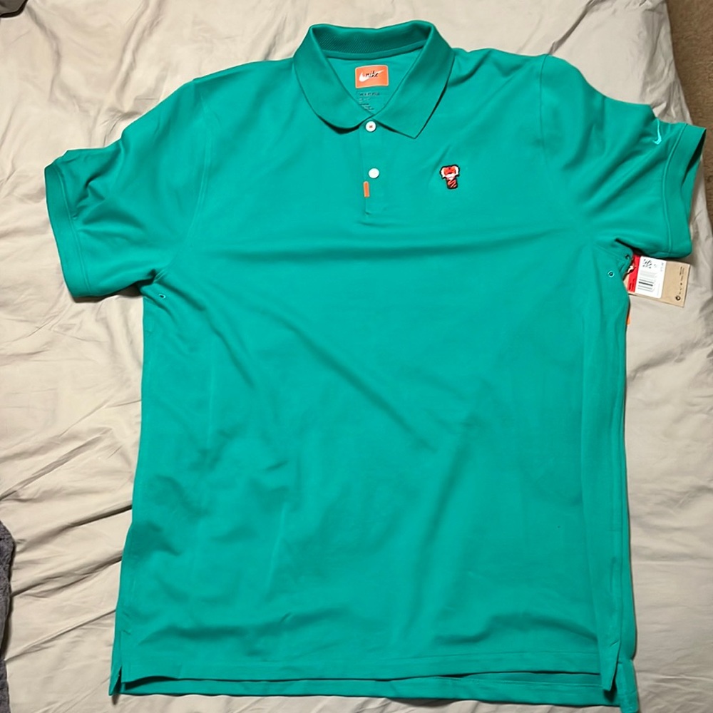 Green Nike Dri Fit Golf Polo